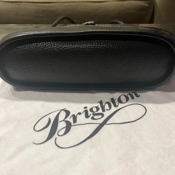 Like new, Brighton Black Textured Leather Shoulder Bag - Picture 8 of 8